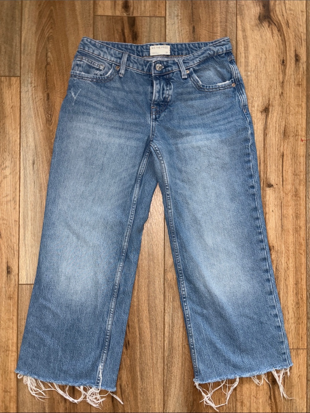 Free People Wide-Leg Cropped Jeans